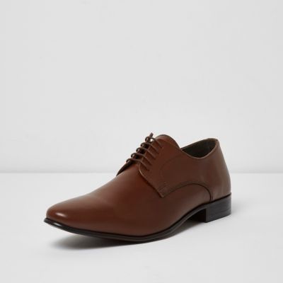 Brown leather smart shoes